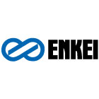 Enkei logo with a blue linked-loop emblem and black lettering.