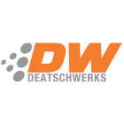 DeatschWerks logo with orange DW lettering and gray dots.