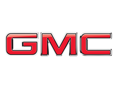 Red GMC logo with silver edging.
