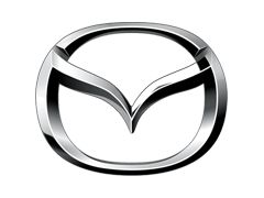 Silver Mazda emblem.
